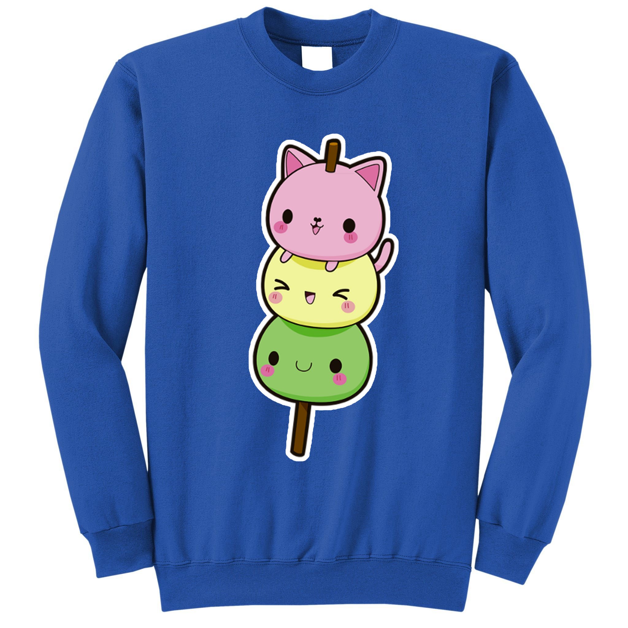 Cute Kitty Dango Ice Cream Cone Tall Sweatshirt