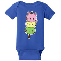 Cute Kitty Dango Ice Cream Cone Baby Bodysuit