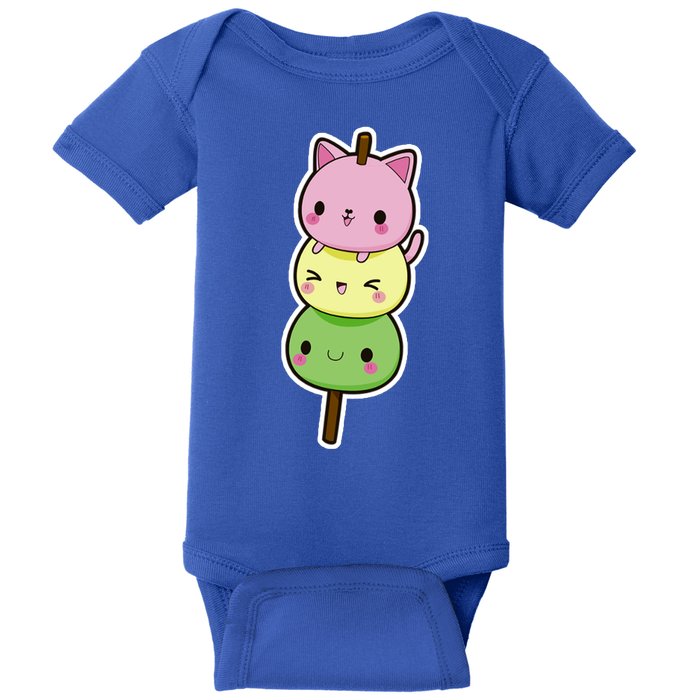 Cute Kitty Dango Ice Cream Cone Baby Bodysuit