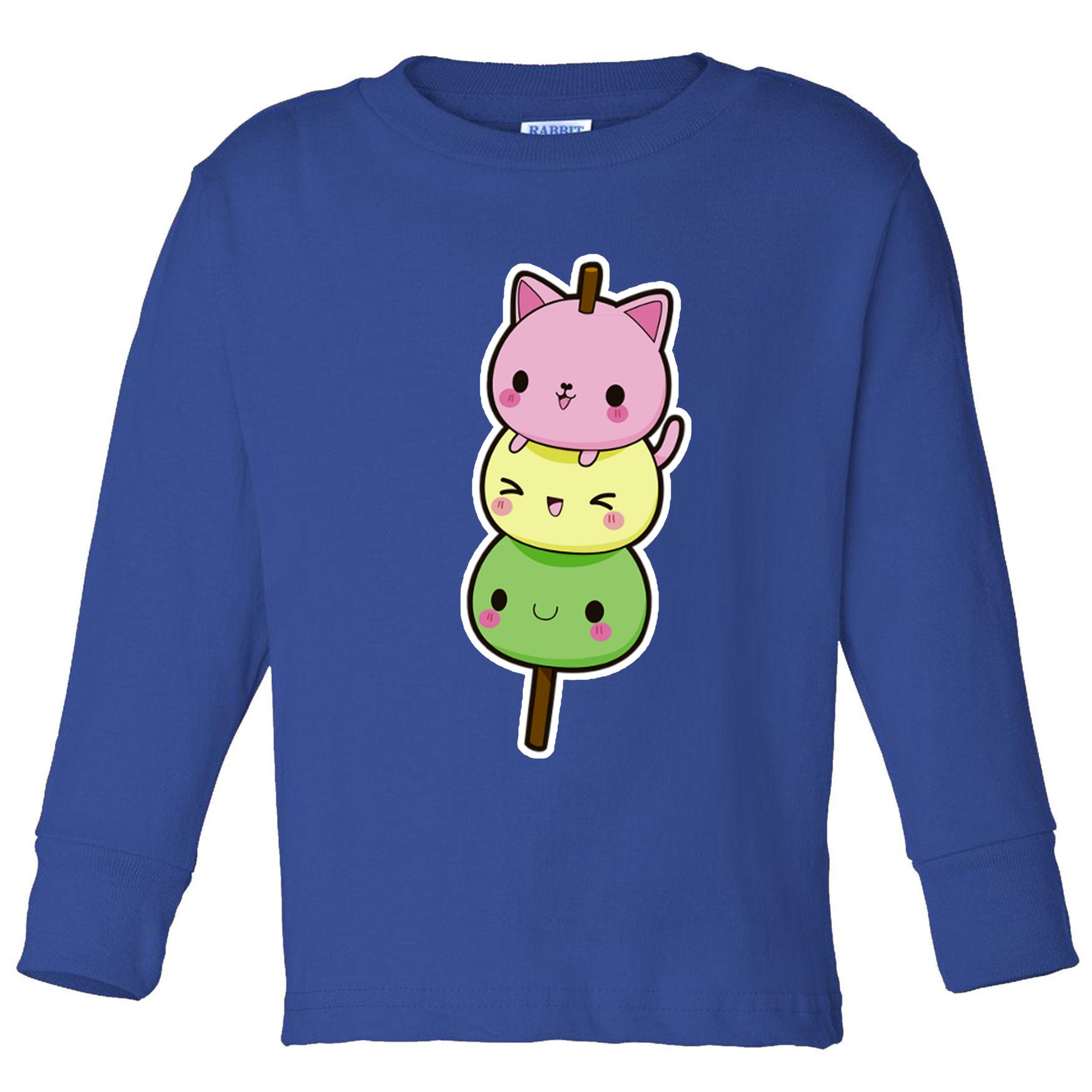 Cute Kitty Dango Ice Cream Cone Toddler Long Sleeve Shirt