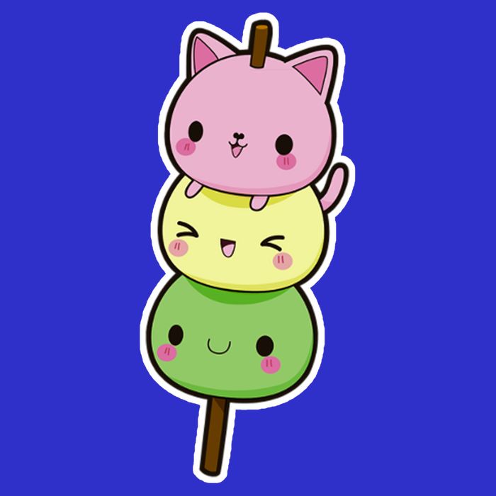 Cute Kitty Dango Ice Cream Cone Valucap Bio-Washed Visor