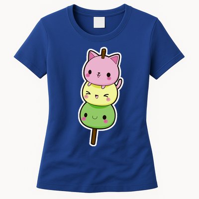 Cute Kitty Dango Ice Cream Cone Womens T-Shirt