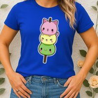 Cute Kitty Dango Ice Cream Cone Womens T-Shirt
