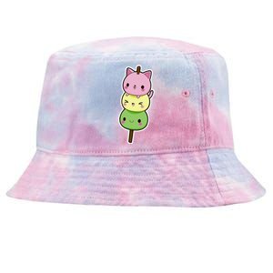 Cute Kitty Dango Ice Cream Cone Tie-Dyed Bucket Hat