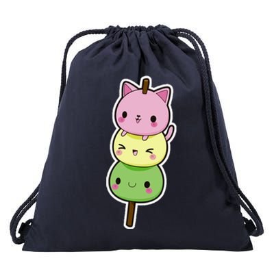 Cute Kitty Dango Ice Cream Cone Drawstring Bag