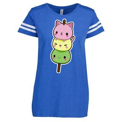 Cute Kitty Dango Ice Cream Cone Enza Ladies Jersey Football T-Shirt