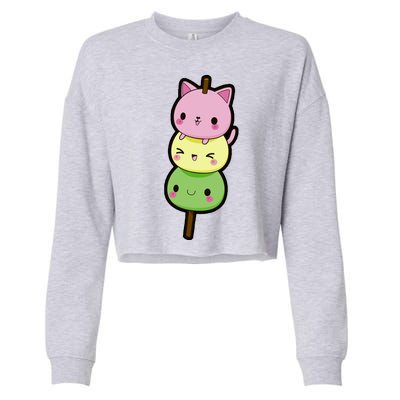 Cute Kitty Dango Ice Cream Cone Cropped Pullover Crew