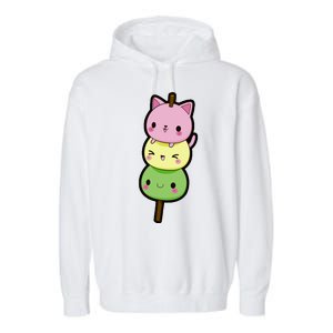 Cute Kitty Dango Ice Cream Cone Garment-Dyed Fleece Hoodie