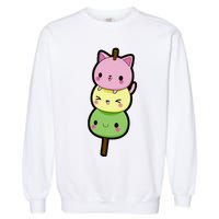 Cute Kitty Dango Ice Cream Cone Garment-Dyed Sweatshirt