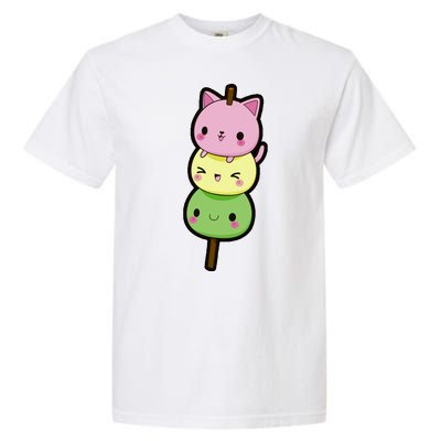 Cute Kitty Dango Ice Cream Cone Garment-Dyed Heavyweight T-Shirt