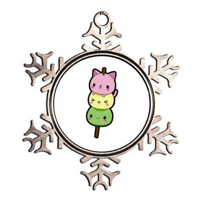 Cute Kitty Dango Ice Cream Cone Metallic Star Ornament