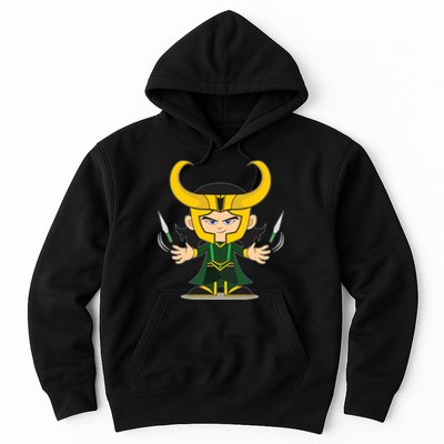 Cute Knives Cartoon Person God of Mischief Hoodie