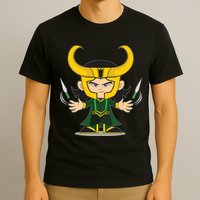 Cute Knives Cartoon Person God of Mischief T-Shirt