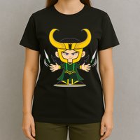 Cute Knives Cartoon Person God of Mischief T-Shirt