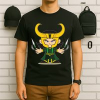 Cute Knives Cartoon Person God of Mischief T-Shirt
