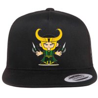 Cute Knives Cartoon Person God of Mischief Flatbill Hat