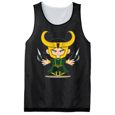 Cute Knives Cartoon Person God of Mischief Mesh Reversible Basketball Jersey Tank