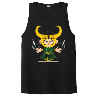 Cute Knives Cartoon Person God of Mischief PosiCharge Competitor Tank