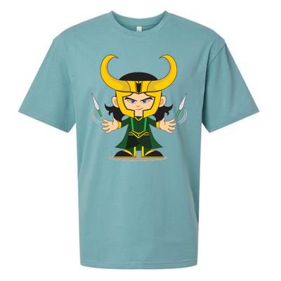 Cute Knives Cartoon Person God of Mischief Sueded Cloud Jersey T-Shirt