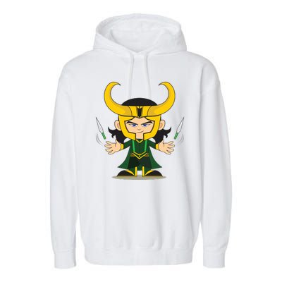 Cute Knives Cartoon Person God of Mischief Garment-Dyed Fleece Hoodie