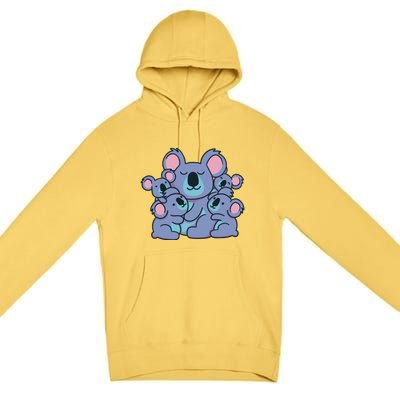 Cute Koala Family Premium Pullover Hoodie