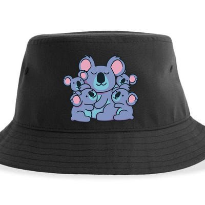 Cute Koala Family Sustainable Bucket Hat