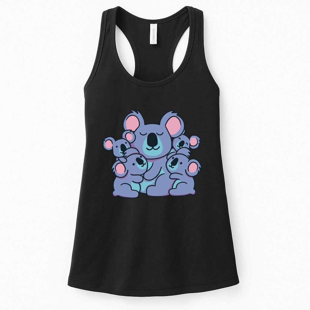 Cute Koala Family Womens Tank Top