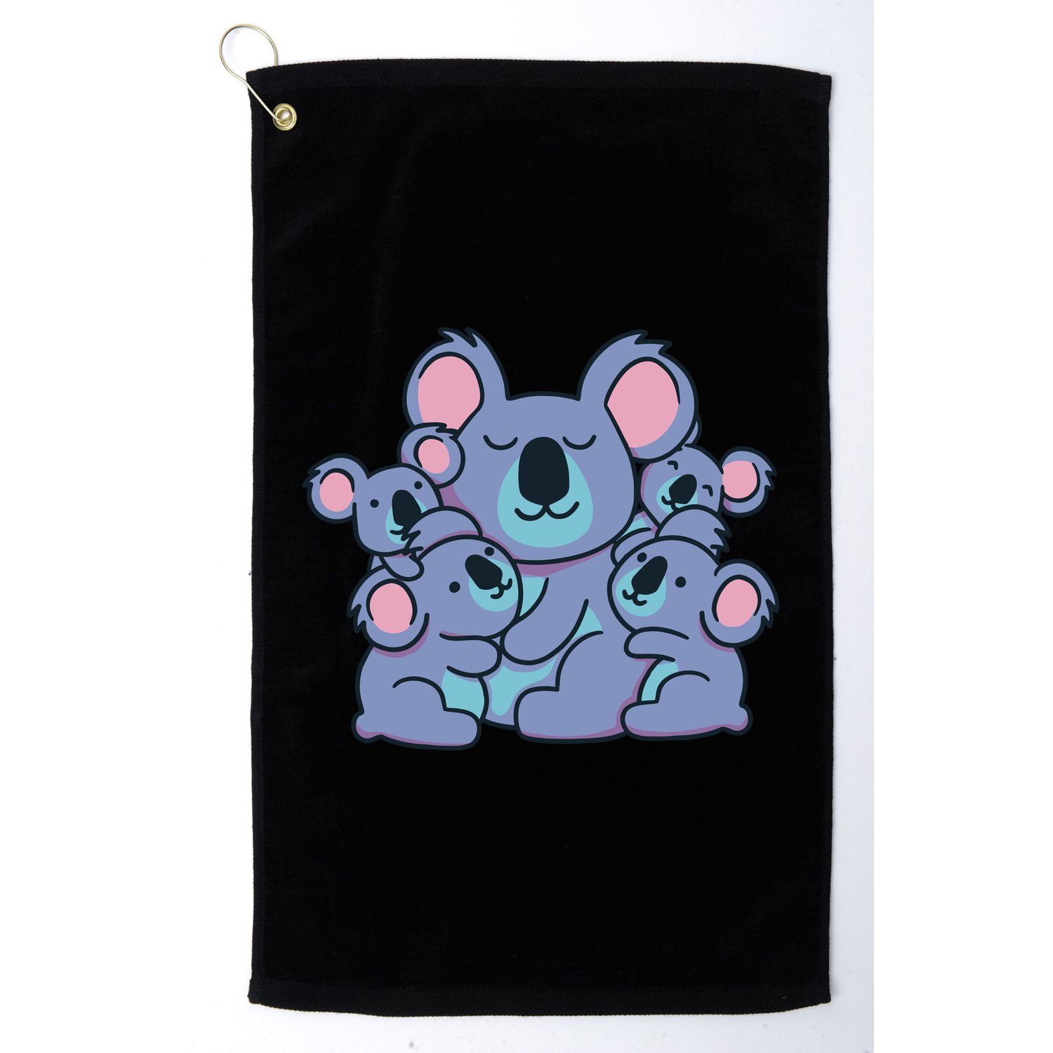 Cute Koala Family Golf Towel