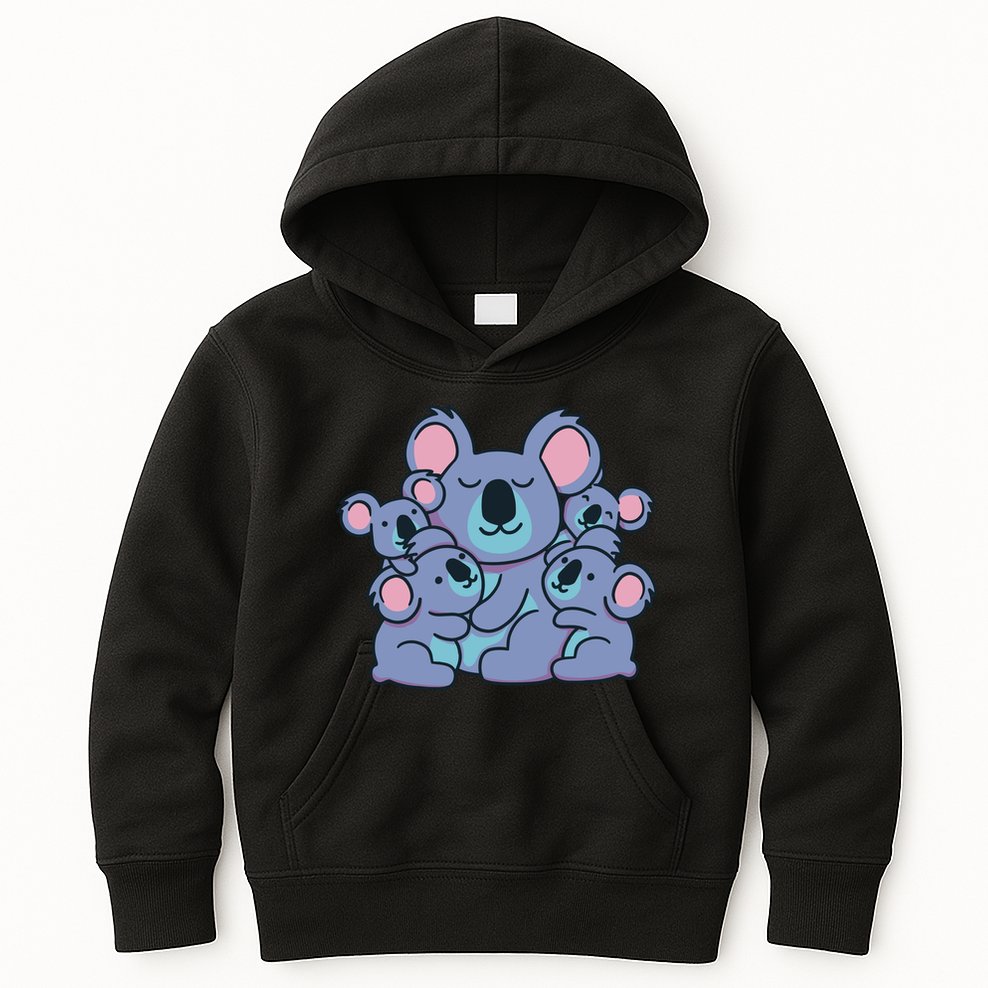Cute Koala Family Kids Hoodie