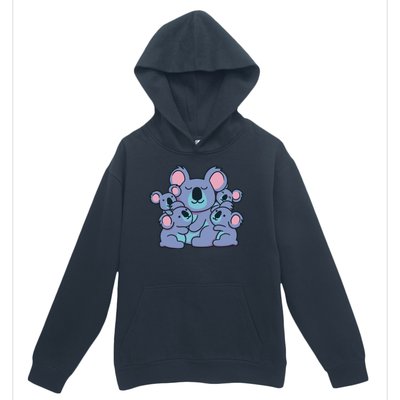 Cute Koala Family Urban Pullover Hoodie