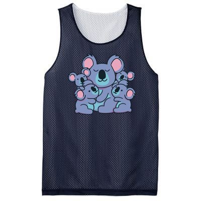 Cute Koala Family Mesh Reversible Basketball Jersey Tank