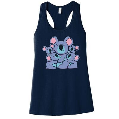 Cute Koala Family Women's Racerback Tank