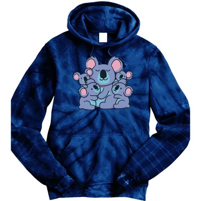 Cute Koala Family Tie Dye Hoodie