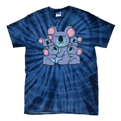 Cute Koala Family Tie-Dye T-Shirt