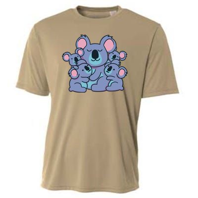 Cute Koala Family Cooling Performance Crew T-Shirt