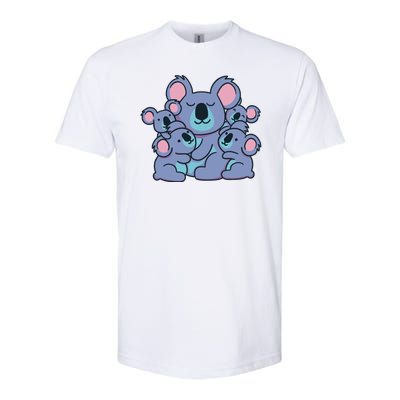 Cute Koala Family Softstyle CVC T-Shirt