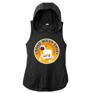 Cute Lamb Sheep Hand Wash Only Ladies PosiCharge Tri-Blend Wicking Draft Hoodie Tank