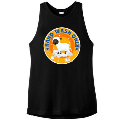 Cute Lamb Sheep Hand Wash Only Ladies PosiCharge Tri-Blend Wicking Tank