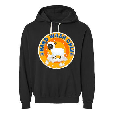 Cute Lamb Sheep Hand Wash Only Garment-Dyed Fleece Hoodie