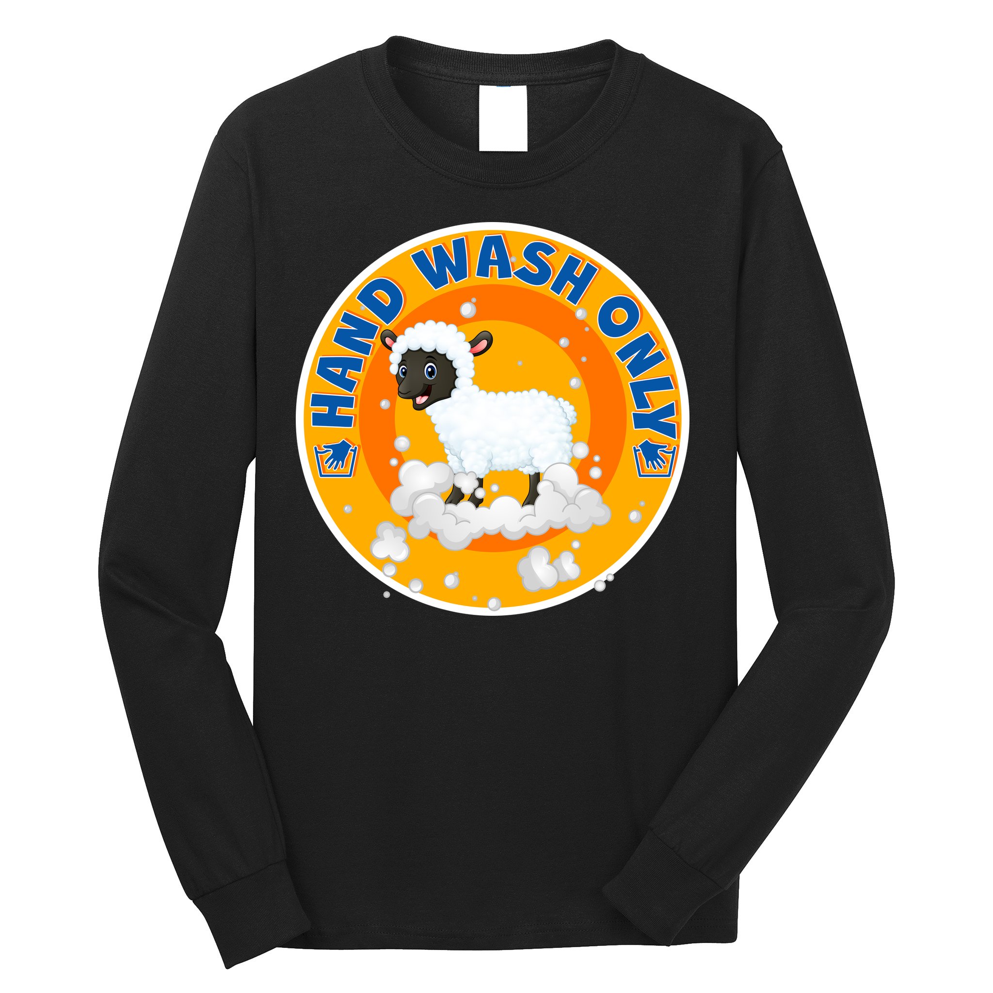 Cute Lamb Sheep Hand Wash Only Long Sleeve Shirt
