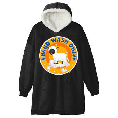 Cute Lamb Sheep Hand Wash Only Hooded Wearable Blanket