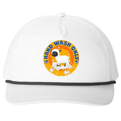 Cute Lamb Sheep Hand Wash Only Snapback Five-Panel Rope Hat