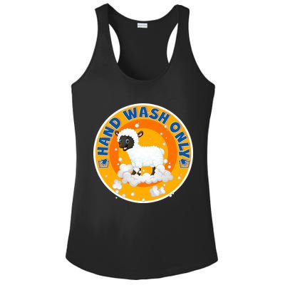 Cute Lamb Sheep Hand Wash Only Ladies PosiCharge Competitor Racerback Tank