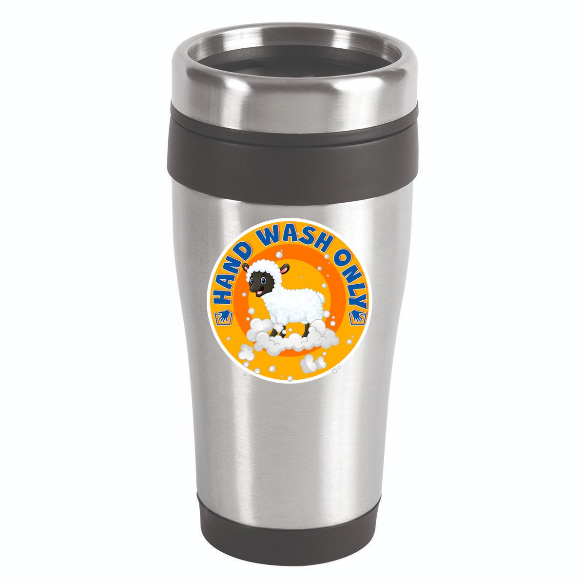Cute Lamb Sheep Hand Wash Only 16oz Travel Tumbler