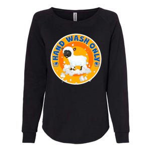 Cute Lamb Sheep Hand Wash Only Womens California Wash Sweatshirt