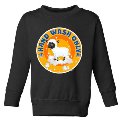 Cute Lamb Sheep Hand Wash Only Toddler Sweatshirt