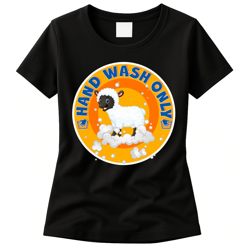 Cute Lamb Sheep Hand Wash Only Womens T-Shirt