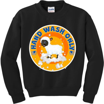 Cute Lamb Sheep Hand Wash Only Kids Sweatshirt
