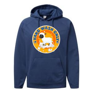 Cute Lamb Sheep Hand Wash Only Performance Fleece Hoodie