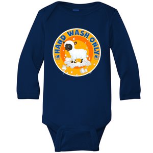 Cute Lamb Sheep Hand Wash Only Baby Long Sleeve Bodysuit